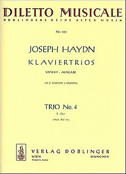 Franz Joseph Haydn Notenblätter Klaviertrio F-Dur Nr.4 HobXV-39