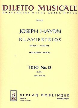 Franz Joseph Haydn Notenblätter Klaviertrio B-Dur Nr.13 Hob.XV-38
