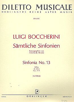 Luigi Boccherini Notenblätter Sinfonie B-Dur Nr.13 op.21,5 G497