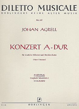 Johann Joachim Agrell Notenblätter konzert A-Dur