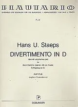 Hans Ulrich Staeps Notenblätter Divertimento über ein ungarisches