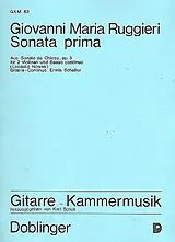Giovanni Maria Ruggieri Notenblätter Sonata prima op.3,1 für 2 Violinen