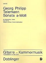 Georg Philipp Telemann Notenblätter Sonate a-Moll für Altblockflöte