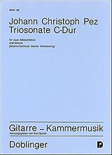 Johann Christoph Pez Notenblätter Triosonate C-Dur für 2 Altblock