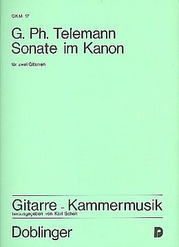 Georg Philipp Telemann Notenblätter SONATE IM KANON