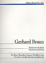 Gerhard Braun Notenblätter Rezitative und Arien