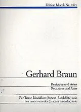 Gerhard Braun Notenblätter Rezitative und Arien