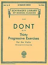 Jacob Dont Notenblätter 30 progressive Exercises op.38