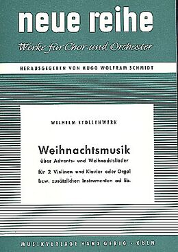 Wilhelm Stollenwerk Notenblätter Weihnachtsmusik für 2 Violinen