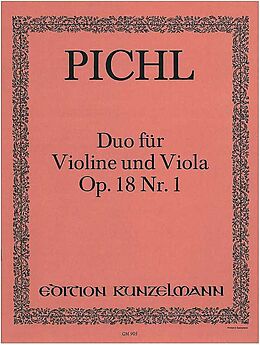 Wenzel Pichl Notenblätter Duo op.18,1