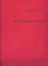 Fernando Sor Notenblätter 6 Divertissements op.2