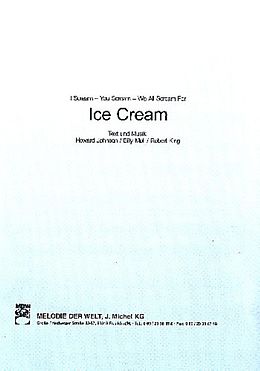 Howard Johnson Notenblätter Ice CreamEinzelausgabe für