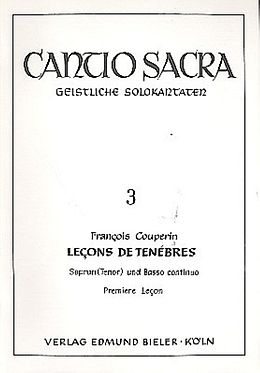 Francois (le grand) *1668 Couperin Notenblätter Lecons de tenebres, premiere