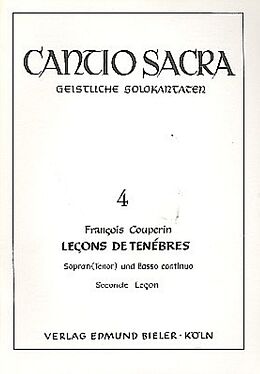 Francois (le grand) *1668 Couperin Notenblätter Lecons de tenebres, seconde lecon