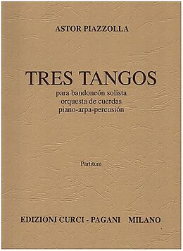 Astor Piazzolla Notenblätter 3 tangos para bandoneon solista