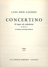 Lars-Erik Larsson Notenblätter Concertino op.45,4 for bassoon