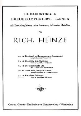 Richard Heinze Notenblätter Ein fideles Gefängnis op.113