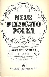 Johann (Sohn) Strauss Notenblätter Neue Pizzicato-Polka op.449