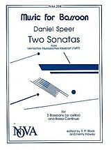 Daniel Georg Speer Notenblätter 2 Sonatas for 3 bassoons (celli)