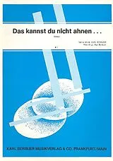 Karl Berbuer Notenblätter Das kannst du nicht ahnen