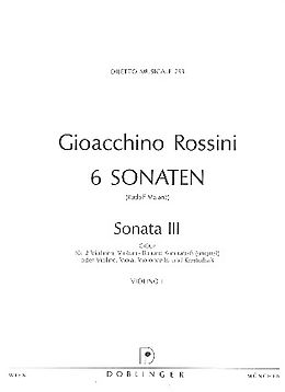 Gioacchino Rossini Notenblätter Sonate C-Dur Nr.3