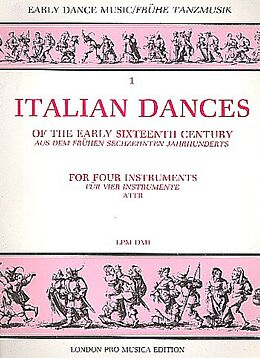  Notenblätter Italian Dances of the early 16th Century
