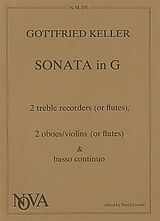 Gottfried (Godfrey) Keller Notenblätter Sonata g major