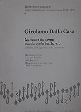 Girolamo Dalla Casa Notenblätter Canzoni da sonar con la viola bastarda