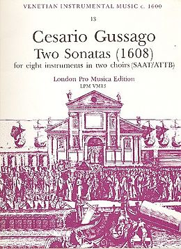 Cesario Gussago Notenblätter 2 Sonatas for 8 instruments