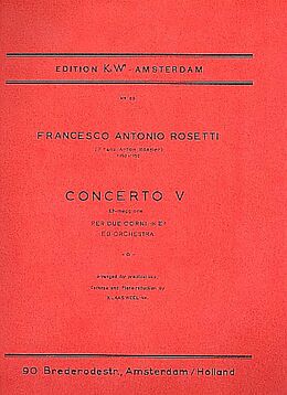 Antonio (Franz Anton Rössler) Rosetti Notenblätter Concerto Mib maggiore no.5