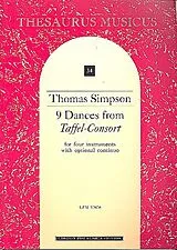 Thomas Simpson Notenblätter 9 Dances from Taffel Consort