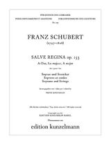 Franz Schubert Notenblätter Salve Regina A-Dur op.153