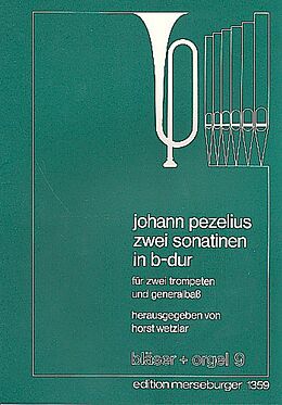 Johannes Pezelius Notenblätter 2 Sonaten in B-Dur