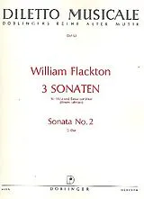 William Flackton Notenblätter Sonata re maggiore für Viola