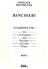 Adriano Banchieri Notenblätter Canzonette Band 1 für 2 Trompeten
