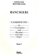 Adriano Banchieri Notenblätter Canzonette Band 1 für 2 Trompeten