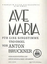 Anton Bruckner Notenblätter Ave Maria
