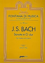 Johann Sebastian Bach Notenblätter Sonate G-Dur BWV1021 für