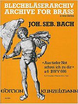 Johann Sebastian Bach Notenblätter Aus tiefer Not schrei ich zu dir BWV686