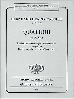 Bernhard Henrik Crusell Notenblätter Quartett Es-Dur op.2,1