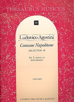 Lodovico Agostini Notenblätter 4 canzoni alla napolitana