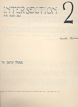 Morton Feldman Notenblätter Intersection 2 (1951)