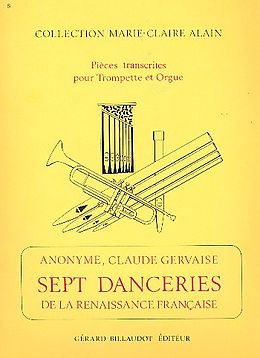 Claude Gervaise Notenblätter 7 danceries de la renaissance