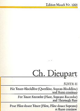 Charles Francois Dieupart Notenblätter Suite Nr.2 für Tenorblockflöte