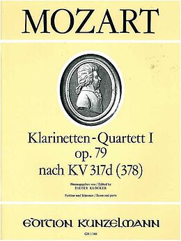 Wolfgang Amadeus Mozart Notenblätter Quartett D-Dur nach KV317d