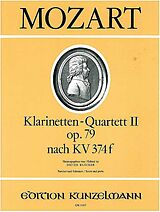 Wolfgang Amadeus Mozart Notenblätter Klarinetten-Quartett II op.79 Es-Dur nach KV374f