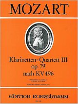 Wolfgang Amadeus Mozart Notenblätter Quartett F-Dur KV496