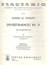 Hans Ulrich Staeps Notenblätter Divertimento über ein ungarisches