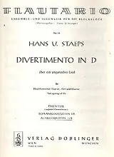 Hans Ulrich Staeps Notenblätter Divertimento über ein ungarisches