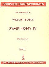 William Boyce Notenblätter Sinfonie F-Dur Nr.4